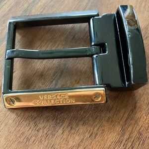 Versace Collection Black and Gold Belt Buckle